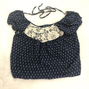 3/$25 Forever 21 Crop Top‎ Crochet Detail Size Sm